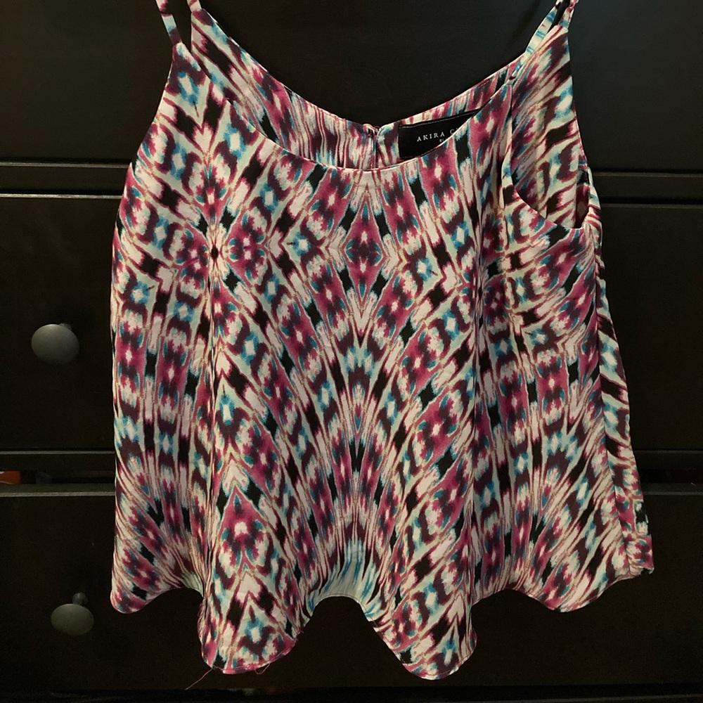 Multi colored akira crop top with adjustable straps